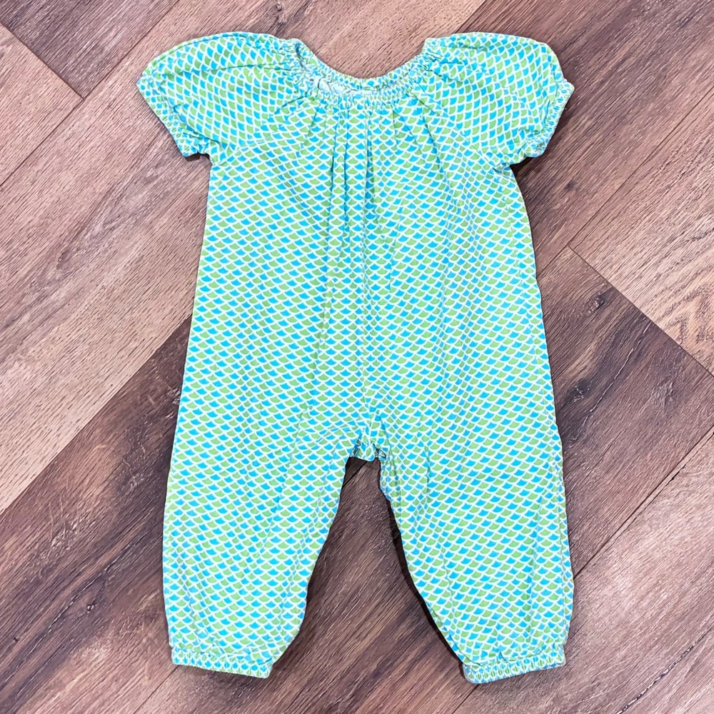 Remember Nguyen Lime Blue Romper One-Piece 3m
